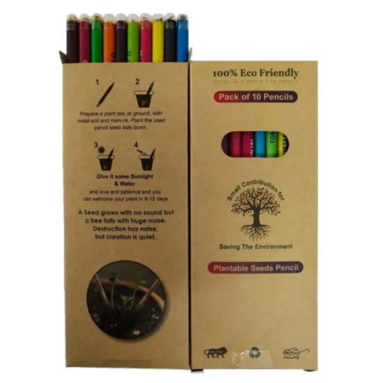 Plantable Color Seed Pencils - Pack of 10